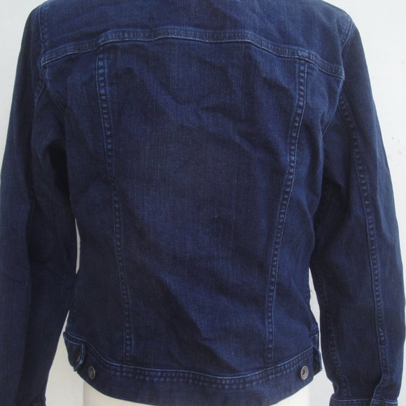 Lands' End Denim Jean Jacket Ladies Size M(10-12) - Picture 6 of 9